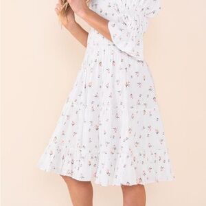 Floral White Dress